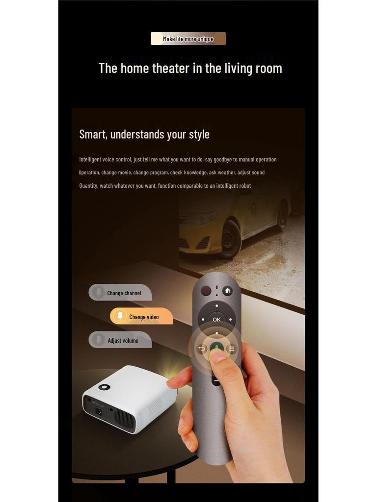 Autofocus Android Smart Projector for Office and Home Meetings