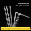 ZISIZ Individually Wrapped Bendable Disposable Plastic Straws