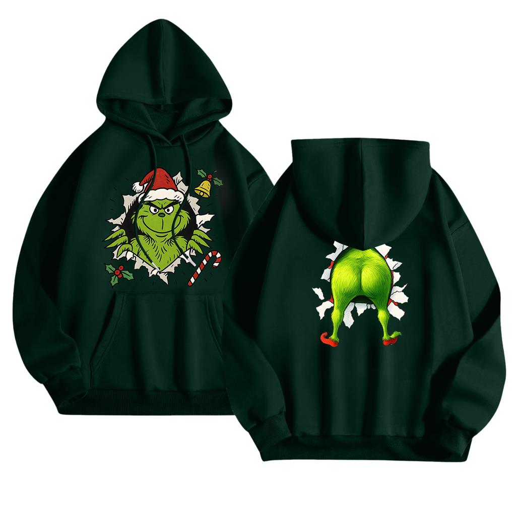 Women's Fashionable Casual Long-Sleeved Hooded Printed Sweatshirt