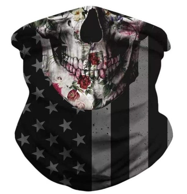 Skull Men Balaclava Ski Mask Cycling Caps Snowboard Face Cover Motorcycle Bicycle Helmet Hood Bandana Scarf Breathable Windproof