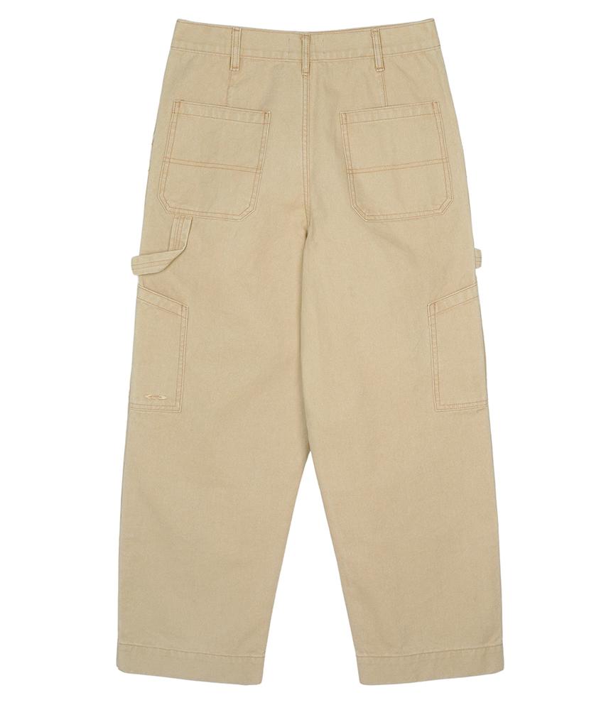 FDR Washed Canvas Pocket Carpenter Pants Beige