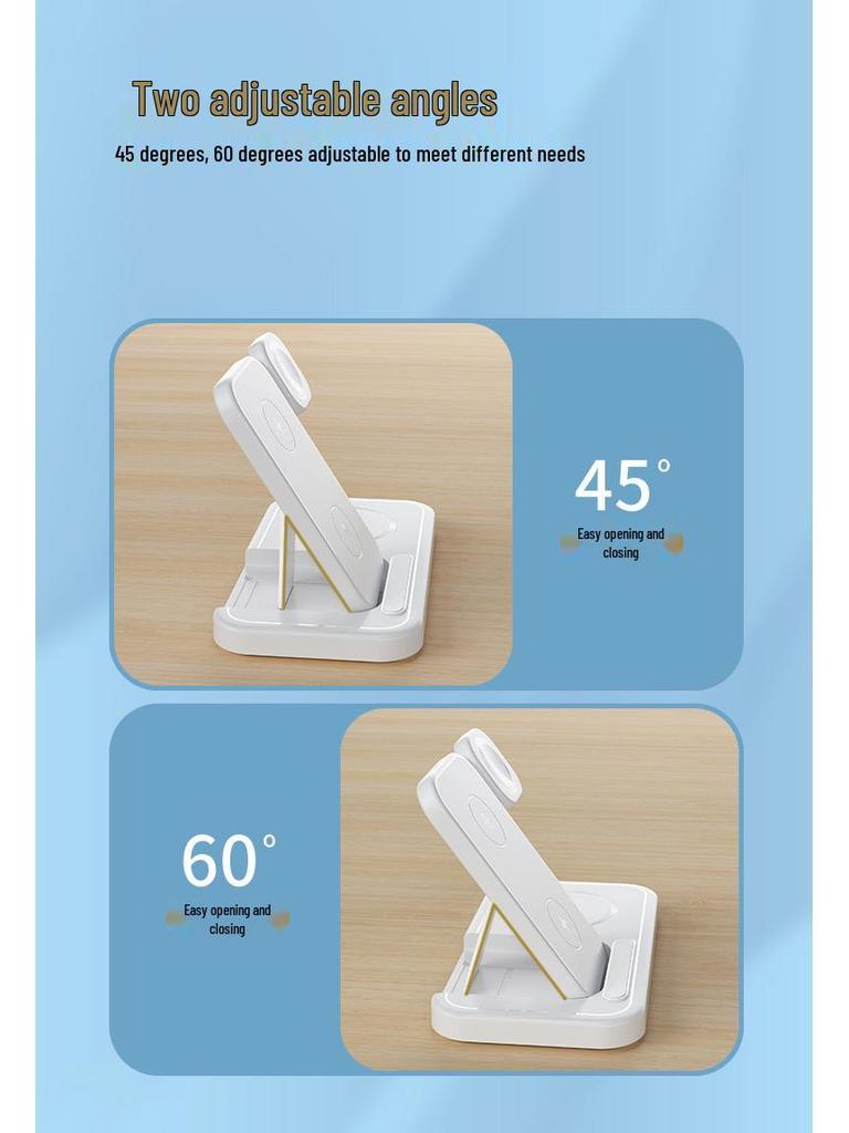 4-in-1 Foldable Wireless Charging Stand for iPhone, AirPods, and Apple Watch