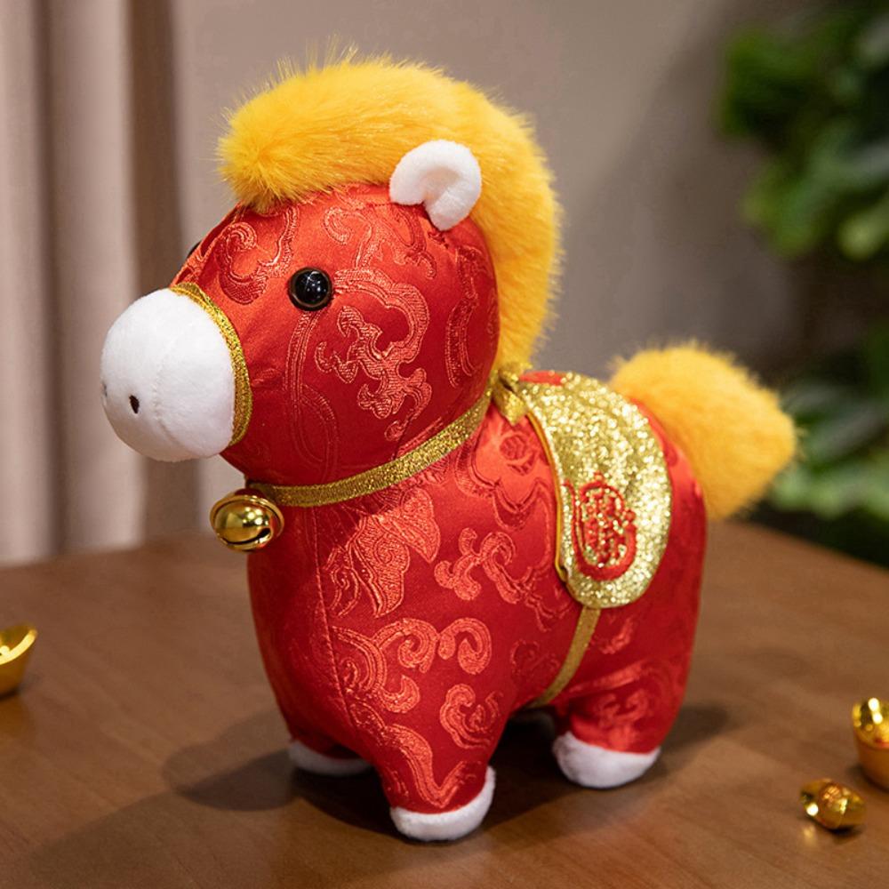 

Красочная плюшевая кукла-лошадь, креативная мультяшная кукла-конь, подарок на китайский Новый год, праздничный декор Style 3