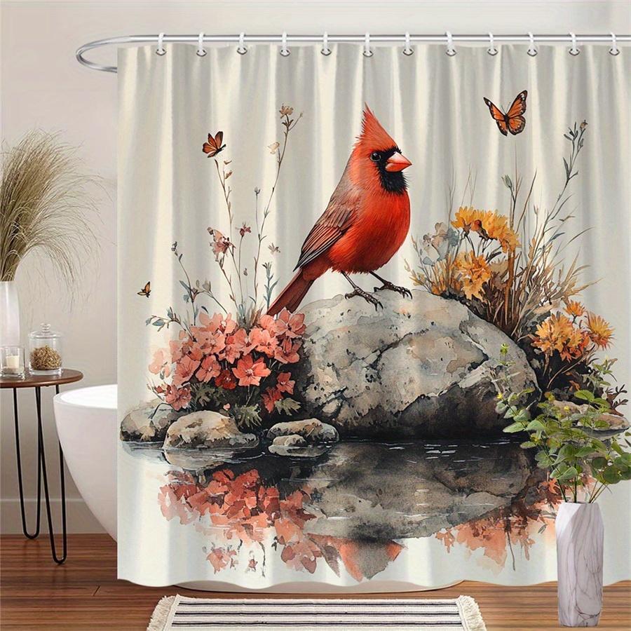 

1Pc Shower Curtain With White Daisies And Blue Cornflowers, Polyester Fabric, Machine Washable, Suitable For Bathroom Decoration W60H190(CM)-1 Pcs