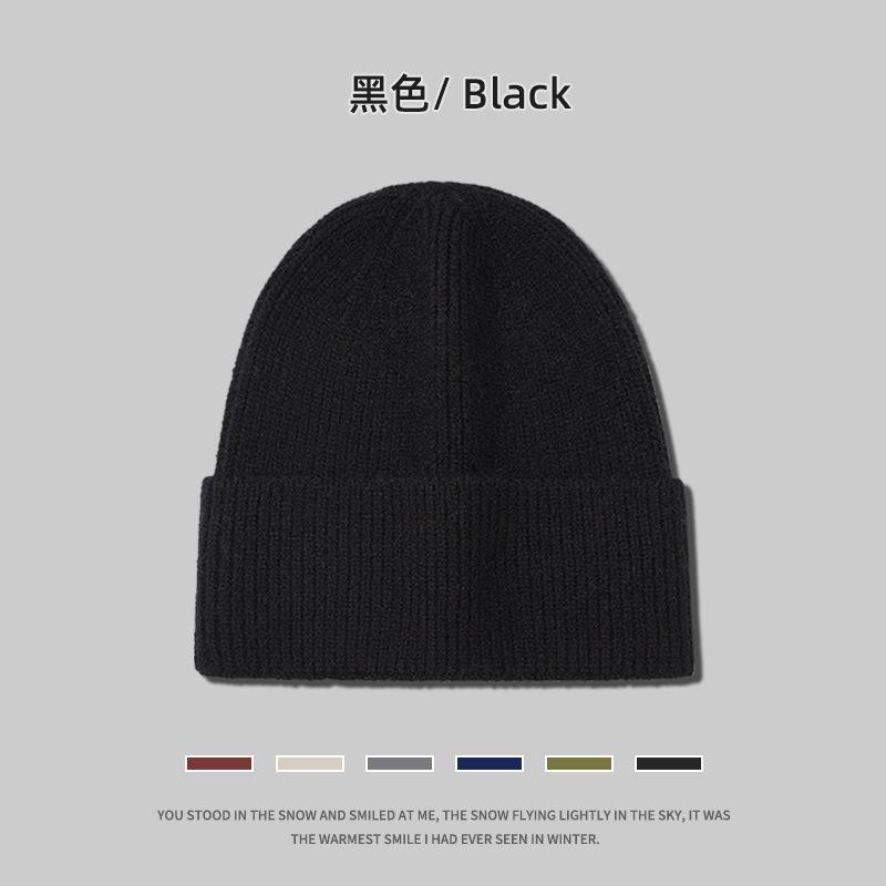 Light Board Hat Women's Winter Wool Hat Thickened Knitted Hat Men's Autumn and Winter Versatile Warm Cold Hat