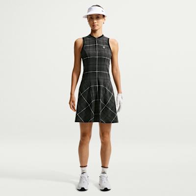 Nike Sleeveless Dresses Women's Black Crew Neck Moderate Short Skirt