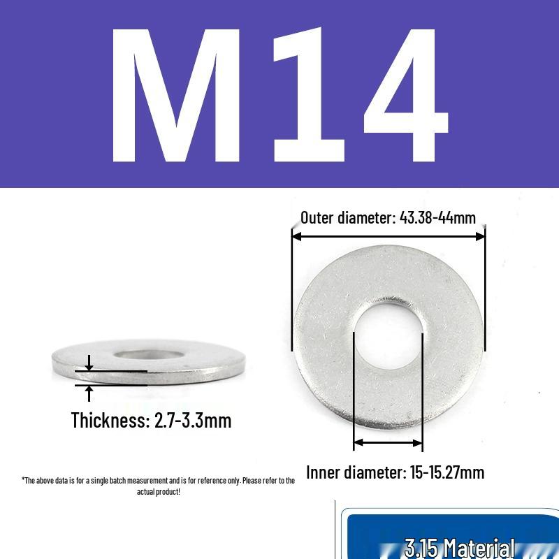 2520/310S Heat-Resistant Stainless Steel Wide Flat Washer Spacer M5-M30