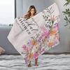 Blumenmuster Fleece-Decke - Weiche Warme Überwurfdecke für Damen Mädchen Sofa Bett Dekoration Geschenk