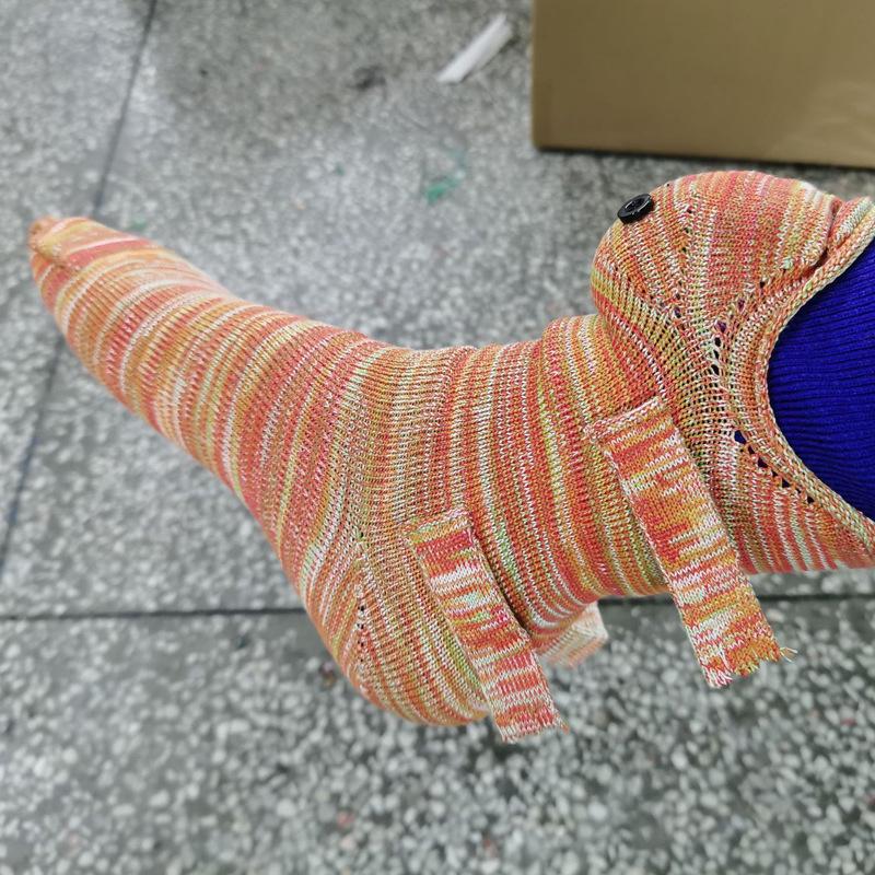 Women's Christmas Bow Knitted Socks - Crocodile & Shark Designs for Warmth