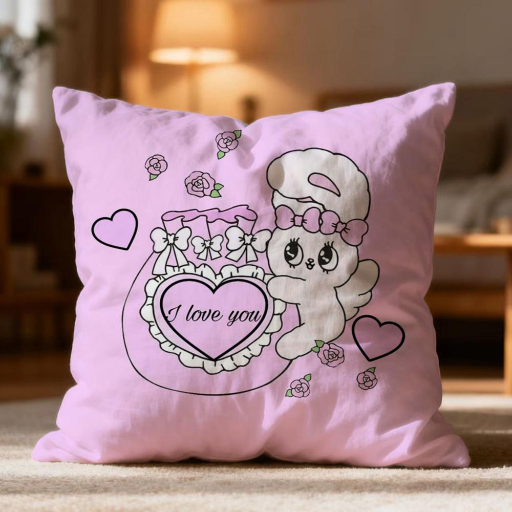 

Hot EEsther Bunnyew Cushion Cover Soft Washable Pillow Case Multi-Scene for Couch Bed Travel Office Use 30cmx30cm
