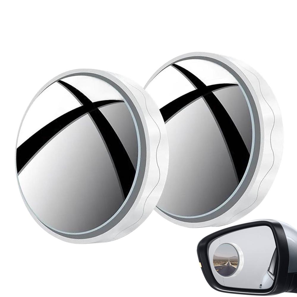 Blind Car Looking-Glass 2Pcs Suction Cup Small Round Looking-Glass 360 Wide Angle Reversing Auxiliary Blind Looking-Glass For