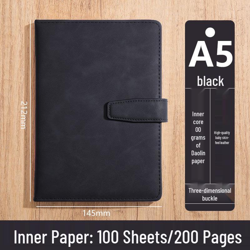 Custom Logo A5 High-End Office Notebook with Premium Cover and Inner Pages