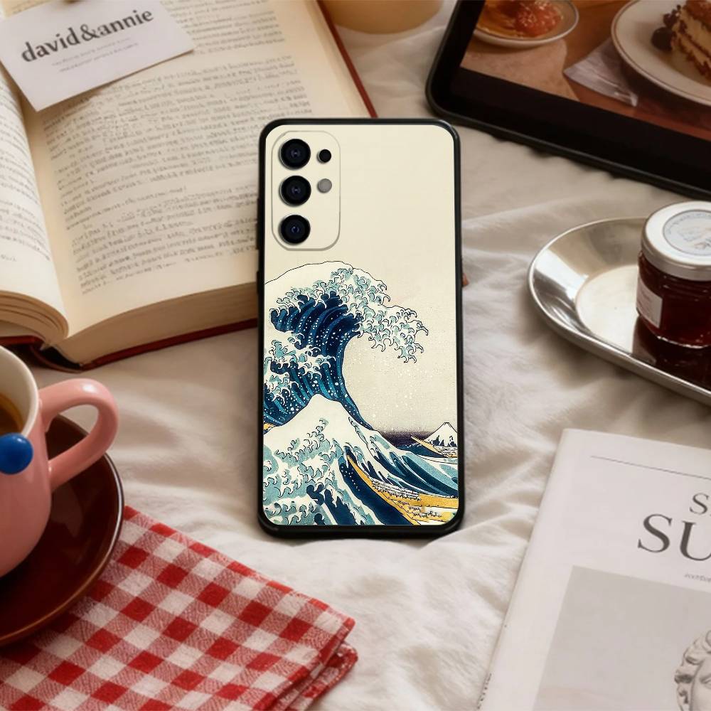 cool G-Great W-Wave Kanagawa   Phone Case For Samsung S 25,24,23,22,30,21,10,9,Ultra,Plus,Lite,FE,4,5 G Soft Black Case Samsung S20fe