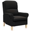 Armchair Black Soft Sherpa Fabric