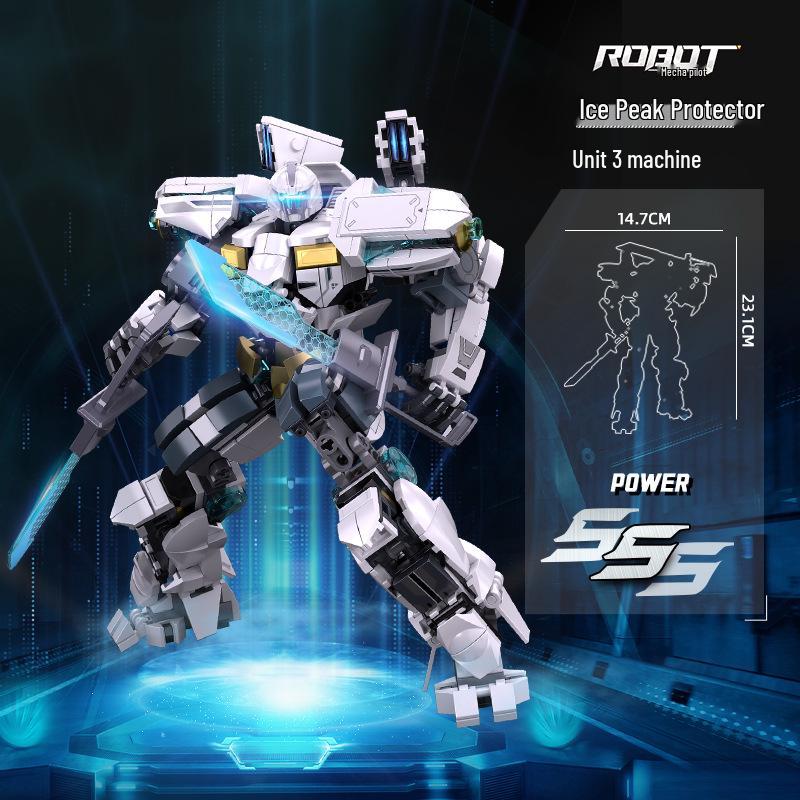 Little Luban B1120-52 Trident Athena Mecha Ember Guerrilla Building Block Toy