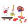 4pcs Bird Training Toys Interactive Fun Basketball Skateboard Trolley Parrot Toys for Budgie Parakeet Cockatiel