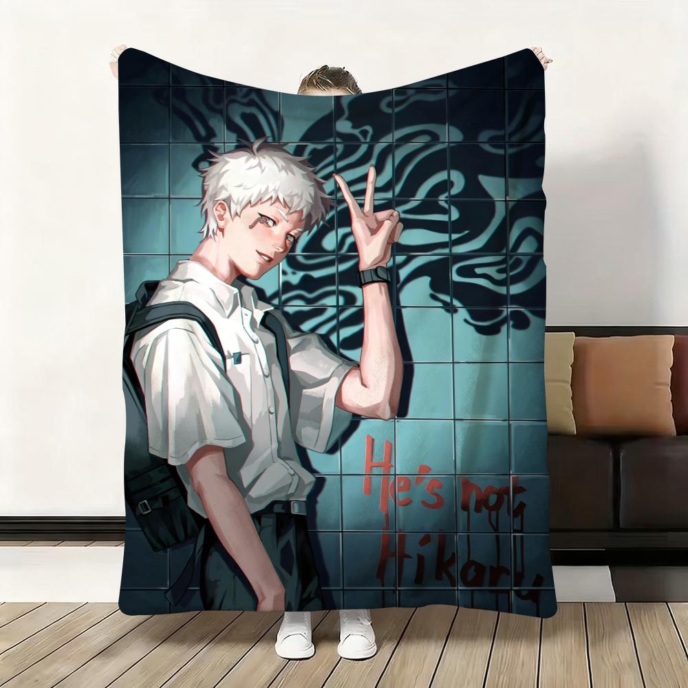 The Summer Hikaru Died Throw Soft Flannel Blanket Warm Knee Skin-Friendly Throw for Sofa Office Bed Traveling Winter Oversize