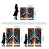 2-piece HD digital blue tie house under the prayer of the home curtain Home decoration style decoration living room bedroom wear