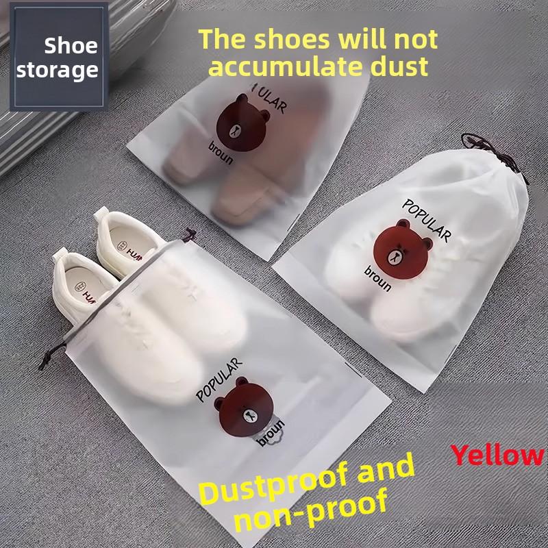 5 Pcs Drawstring Waterproof Travel Slippers Sneakers Special Anti-yellowing Dustproof Bag Moistureproof Mouldproof Storage Bag