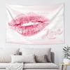 Smacget Pink Lips Tapestry for Teen Girl Women Bedroom Small Sexy Kissing Lover Lipstick Marks Tapestry Coquette Valentine Red Lips Decor Aesthetic