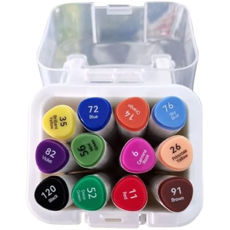 Flair 12 Shades Soft Art Marker Dual-Tip| 1 Side Soft Chisel Point & Other Side Brush Tip| Triangular Body| Quick Drying