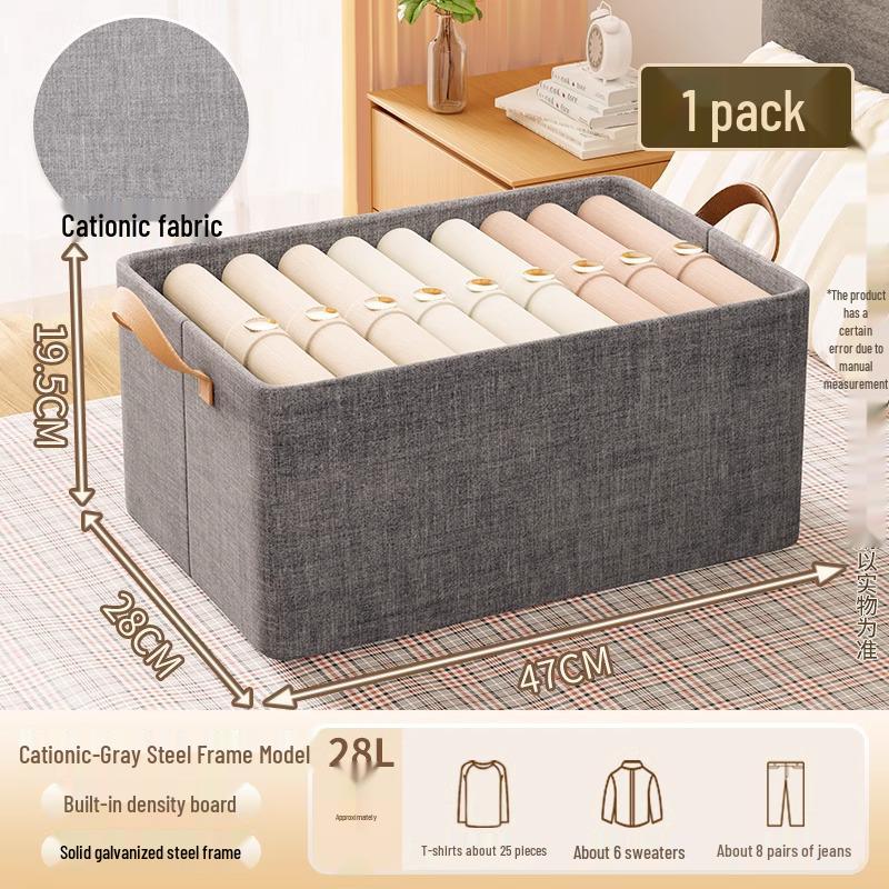 

Foldable Fabric Clothes Organizer for Wardrobe - Storage Box for Layered Clothing and Pants