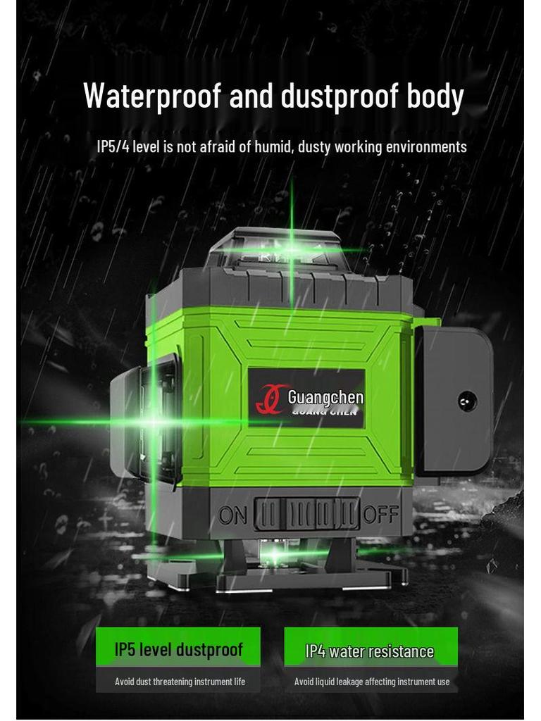 Infrared 16-Line High-Precision Green Laser Level for Wall & Floor Projection