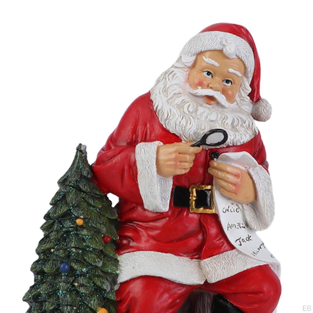 Glowing Christmas Decoration Santa Figurine Lighted Light Up