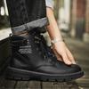 Men's British Platform Ankle Boots Man Outdoor High Top Comfort Punk Motorcycle Boots for Men WaterProof Non-slip Safty Shoes