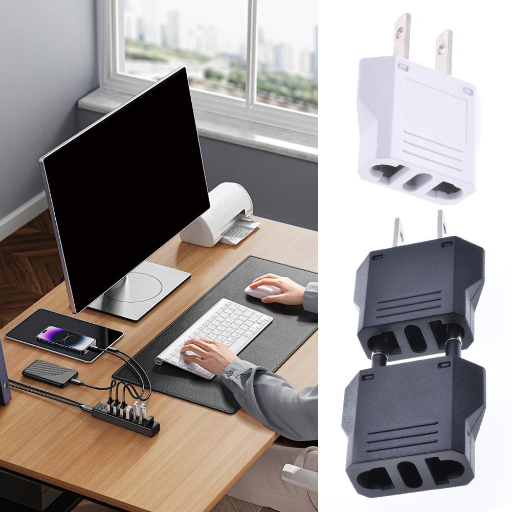NEW Converter USA Euro Small Travel Plug Connector Grounded AU US to EU Plug Adapter 6A European America to Australia Plug