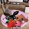 Charming Cartoon Character Chair Mat - Round Carpet for Home Decor