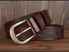 Men's Eagle Carved Wholecut Cowhide Belt - Casual Pin Buckle for Jeans