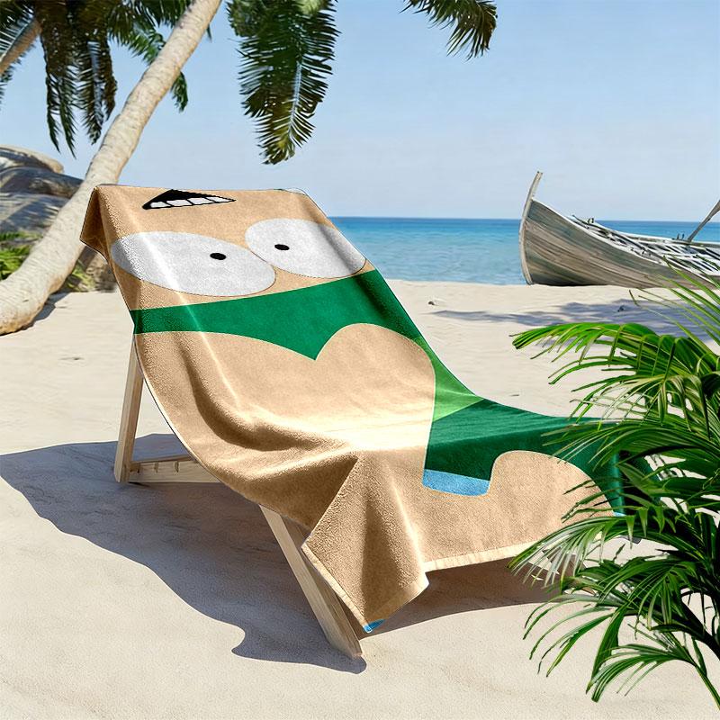 Kyle South Park Print Beach Towel, Large Soft Quick Dry Towel for Beach Camping Swimming