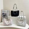 2024 Summer Fashion Stylish Pearl Chain Casual Shoulder Bag Large Tote For Women