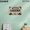 Vintage Tuinkunst Poster Metalen Blikbord Waarschuwing Tuinier Met Attitude Bloemen Gereedschap Metalen Borden voor Huis Muur Decoratie Accessoire