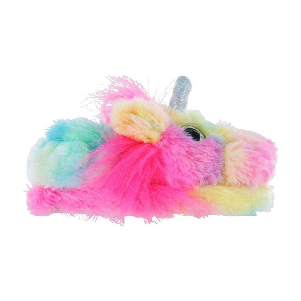 K Collection Womens/Ladies Unicorn Plush 3D Slippers