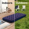 PVC Air Mattress Flocking Surface Folding Sleeping Pad Comfortable Inflatable Mattress  Outdoor