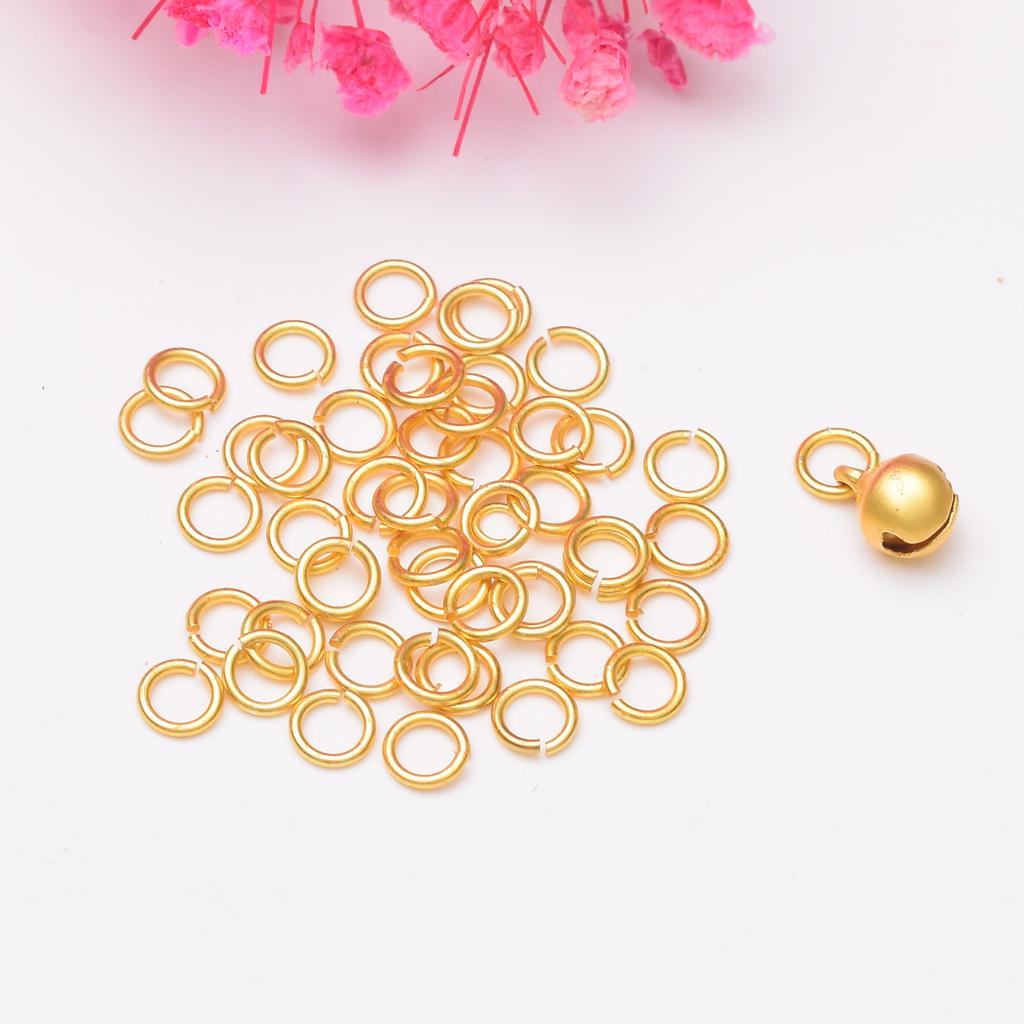 10pcs Ancient Sand Gold Open Ring Through Hole DIY Connection Ring Key Chain Bracelet Necklace Ear Jewelry Pendant
