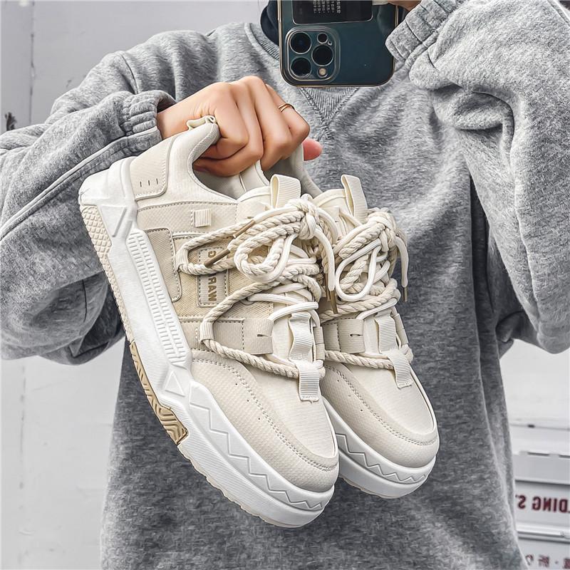 Vulkanizované boty na platformě pro muže Nové boty pro volný čas Pánské Pohodlné sportovní vycházkové tenisky britského stylu Plátěné tenisky dobré kvality pro muže