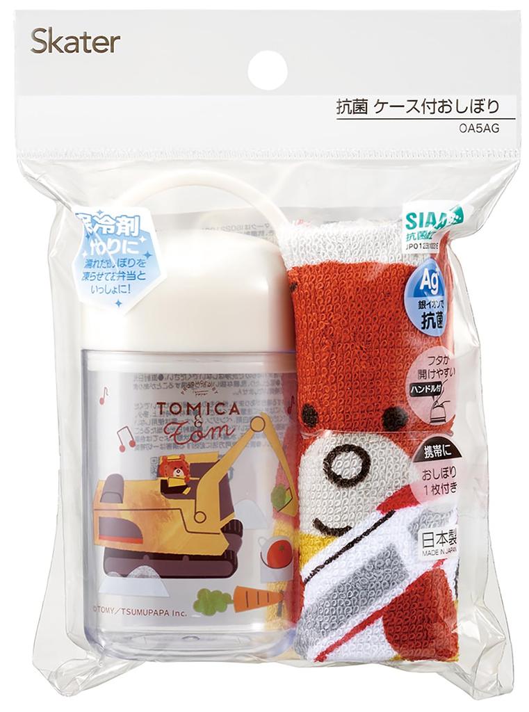 Skater Wet Towel Set with Case for Kids Tomica OA5AG-A Japan Made