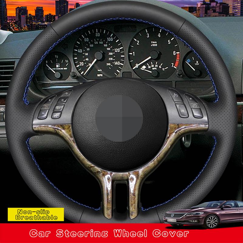 Customize DIY Micro Fiber Leather Car Steering Wheel Cover For BMW 3 Series E46 2000-2005 E53 X5 1999 5 Series E39