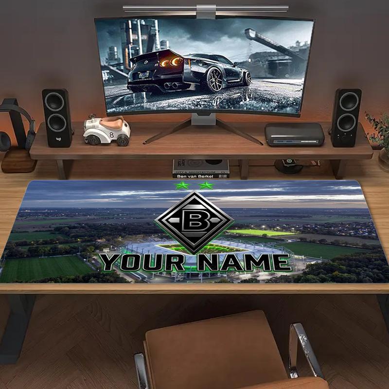 Custom Name Borussia Mouse Pad Large Gaming Table Cushion Non-slip Laptop Tablet Big Mousepad XXL Mat Mini PC Playmat With Lock edge_XIA
