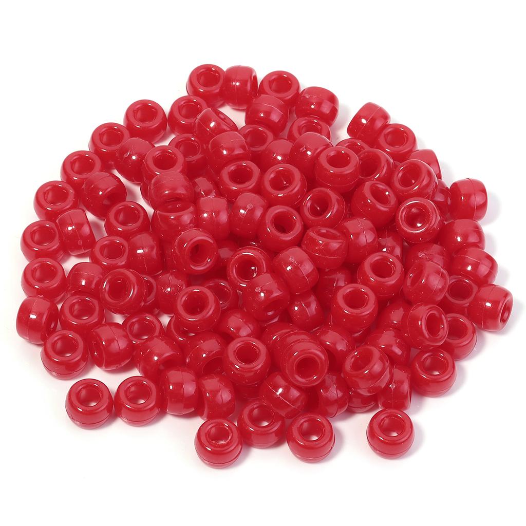 200pcs/lot 9mm Mix Color Acrylic Beads 4mm Big Hole Round Loose Beads For Jewelry Making DIY Necklace Bracelet Craft Accessories