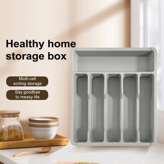 Drawer Organizer Tray for Kitchen Drawer Expandable Cutlery Flatware Holder Adjustable Plastic Utensil Divider Spatula Tools And Gadgets Storage