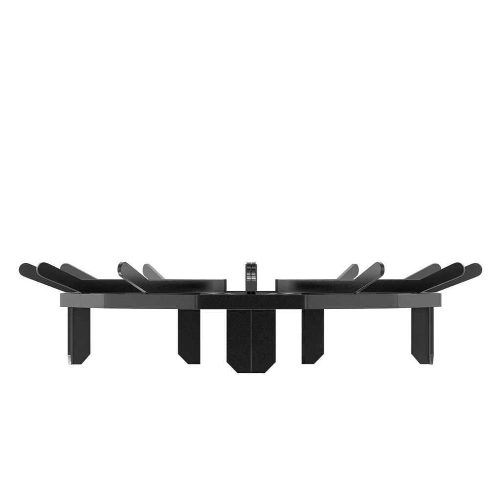 Log Grate, 27 Inch Heavy Duty Wheel Fire Grate with 6 Support Legs, Solid Powder-coated Steel Bars, Log Firewood Burning Rack Holder for Wood Stove