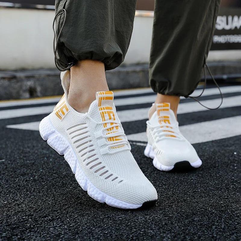 Men Casual Mesh Sneakers Travel Outdoor Summer Breathable Platform Fashion Tennis Comfortable Hiking Vulcanized Shoes Large Size