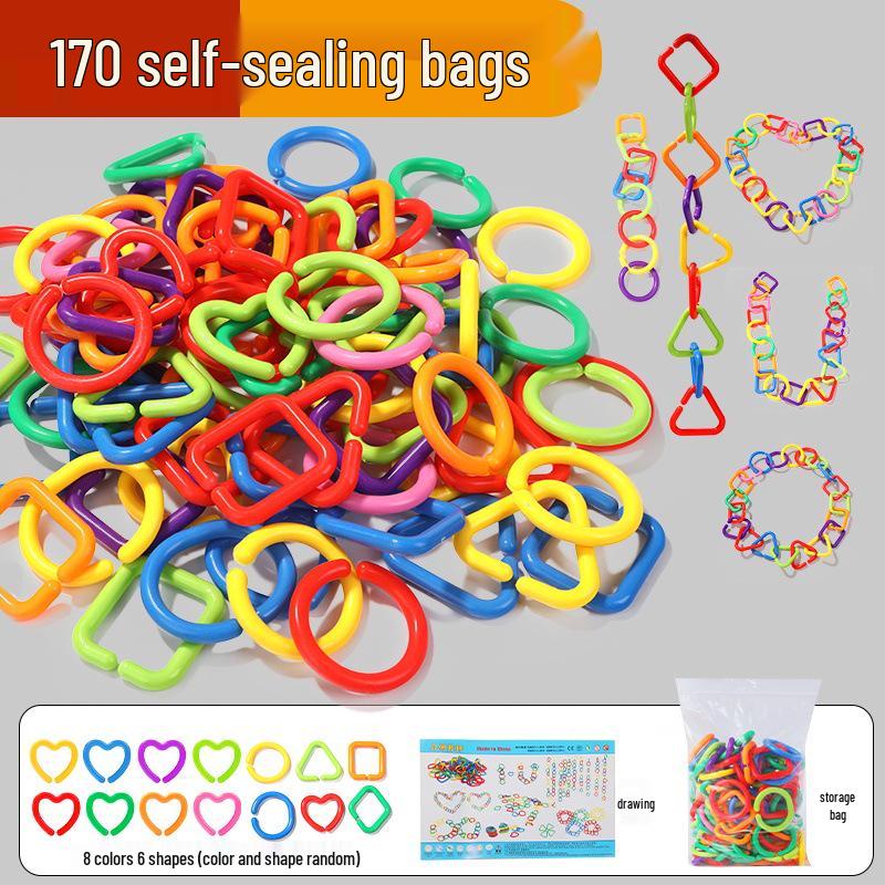 Educational Geometric Building Block Necklace Toy for Kids