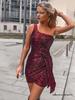 Women's One-Shoulder Sequin Bodycon Dress - Sweet and Spicy Style