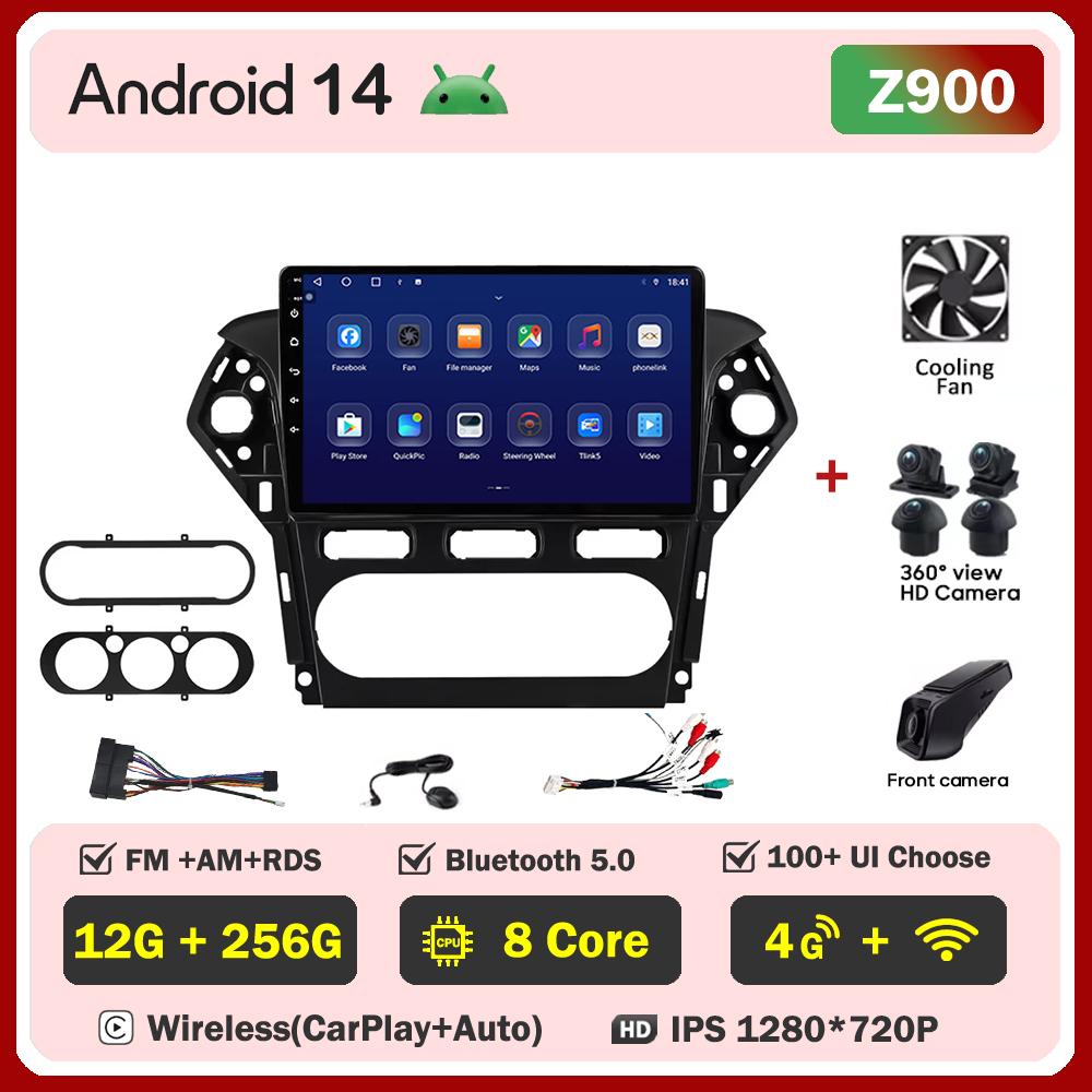 For Ford Mondeo 4 Mk4 2010-2014 Car Radio Player Car Carplay Screen Autoradio Mirror Link Car Intelligent Systems Touch Screen