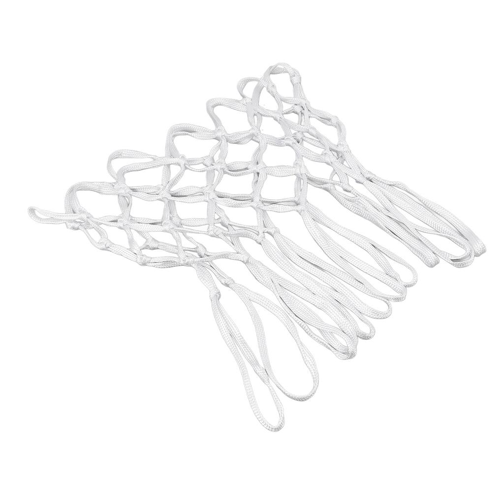 2pcs Durable Basketball Nets Nylon White Universal Heavy Duty Basketball Net Replacement In All Weather for Indoor